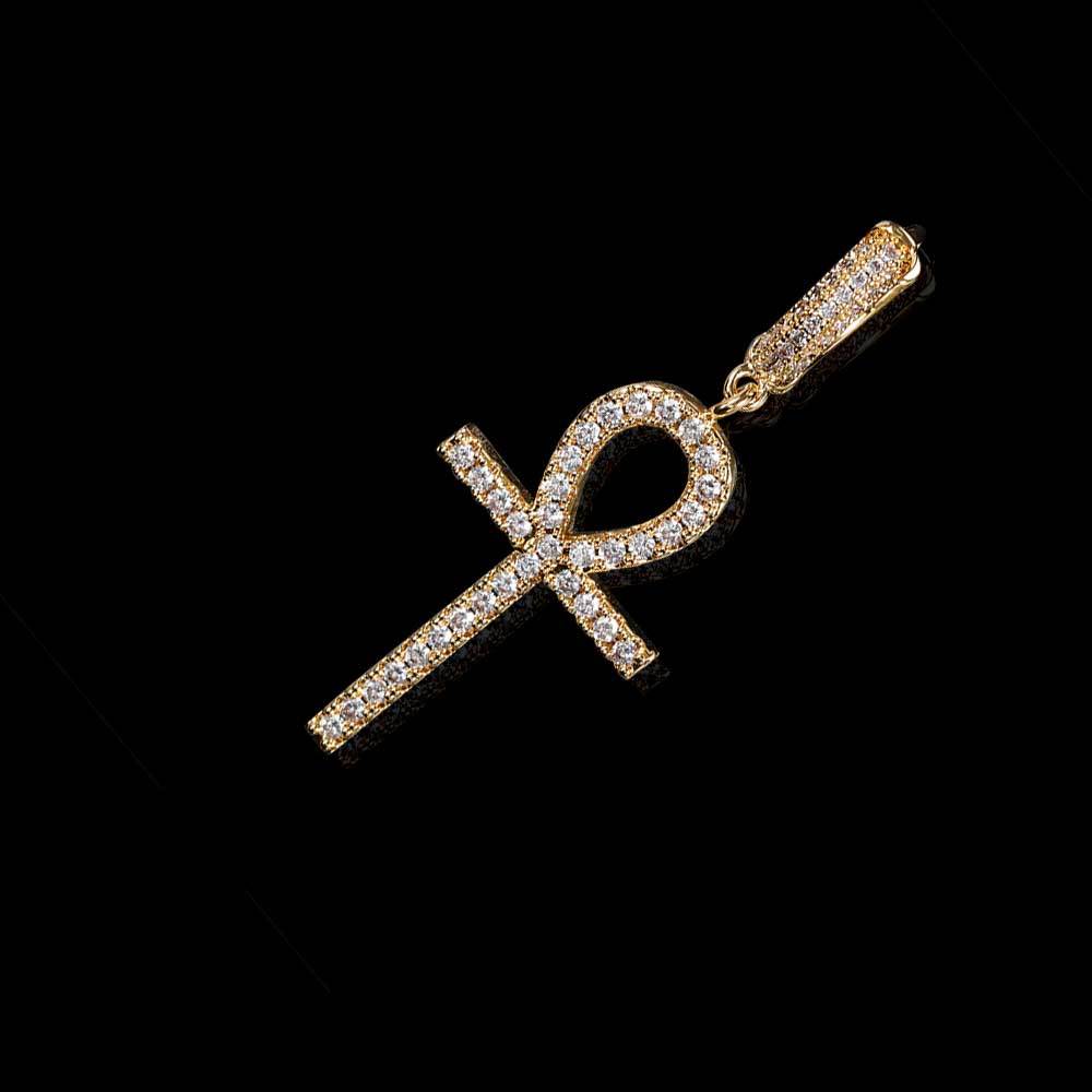 Hip Hop Stud Earrings Ankh Key Personality Cross Earrings